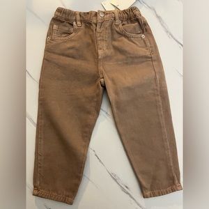 Kids relaxed fit tan pants